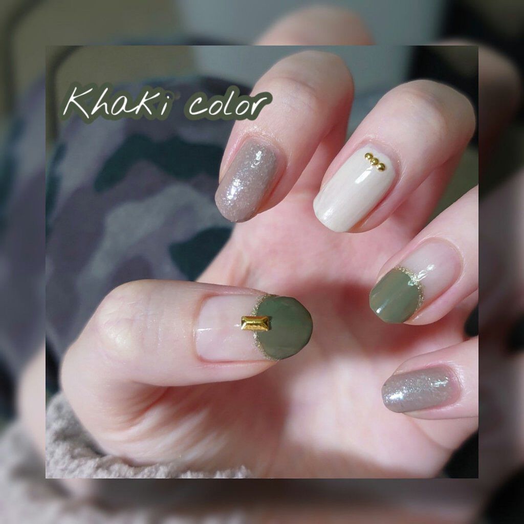 ネイルホリック ネイルホリックの口コミ カーキでアンティーク風ネイル ネイルホリッ By 毛糸 敏感肌 代前半 Lips