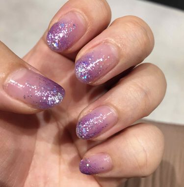 マニキュア キャンドゥを使った口コミ 久々ネイルメモ 紫ラメグラデーション ぜん By まいち Lips