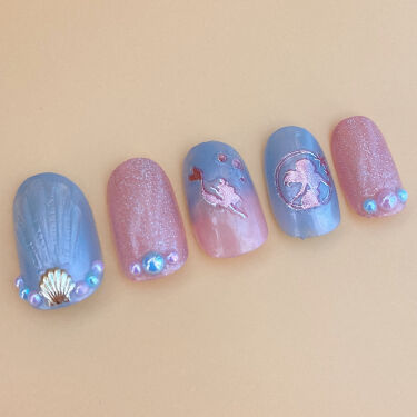 プレイネイル Etudeを使った口コミ アリエルネイル ダイソーで買ったアリエル By Satsuki Lips