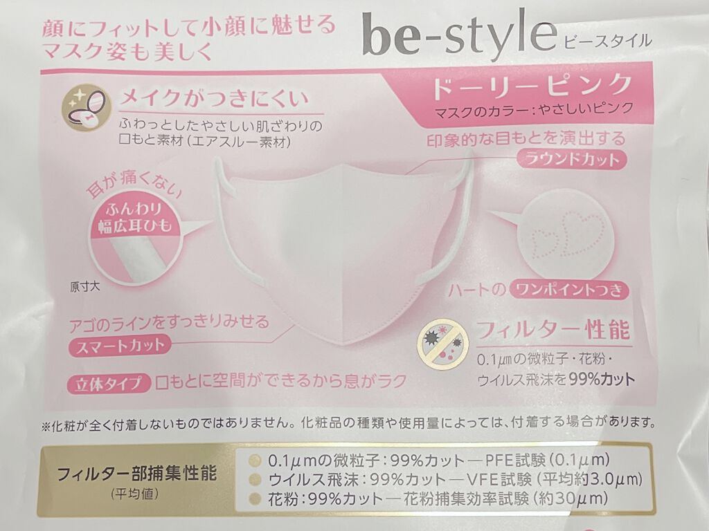 ドーリーピンク 立体マスク Be Styleのリアルな口コミ レビュー Lips