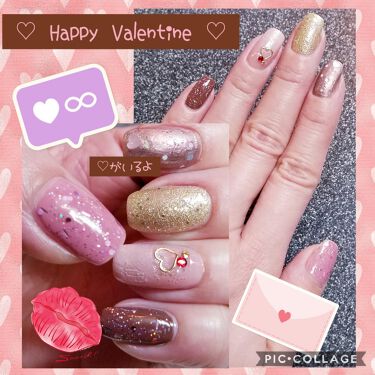 カラフルネイルズ キャンメイクを使った口コミ バレンタインネイル バラバラネイルをして By あいしゃん で多忙中 敏感肌 Lips