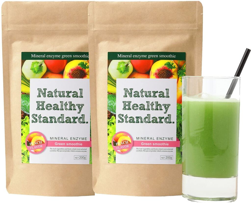 ミネラル酵素グリーンスムージー ピーチ味 Natural Healthy Standard ナチュラル ヘルシー スタンダード Lips