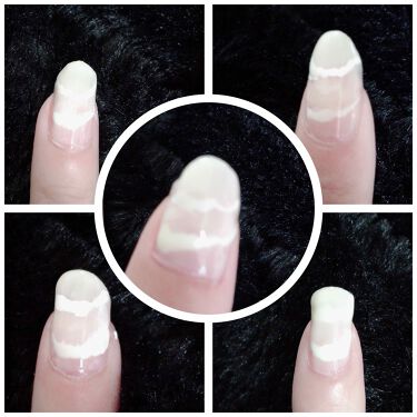 At濃密グラマラスネイルエナメル Art Collectionを使った口コミ 白グラデネイル 簡単 1週間ニュアンスチ By Hati 混合肌 Lips