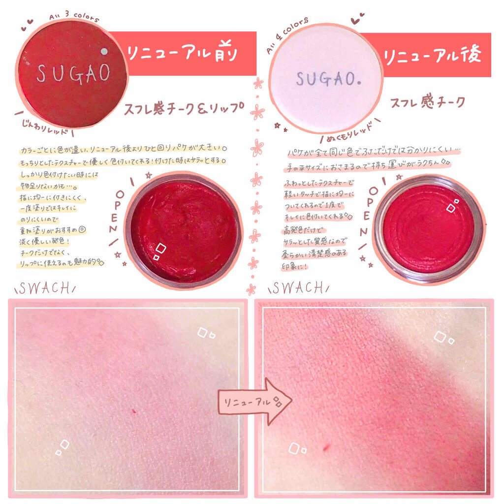 スフレ感チーク リップ Sugao を使った口コミ Sugaoスフレ感チーク By あんこもち 敏感肌 代前半 Lips