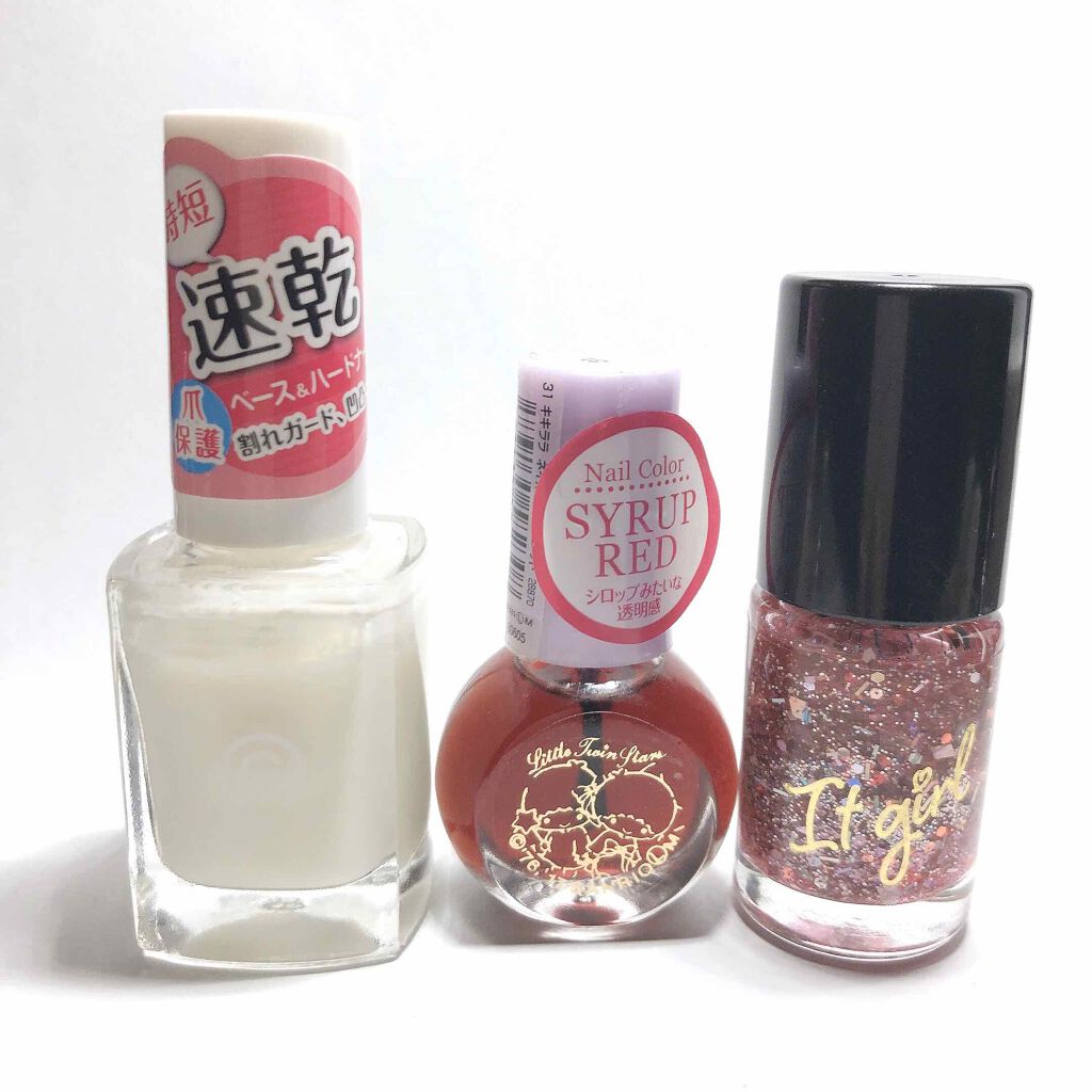 Ac クイックドライベース ハードナー Ac Makeupを使った口コミ 300円で出来る 簡単ハートチークネイル By ぬくれお セルフネイル Lips