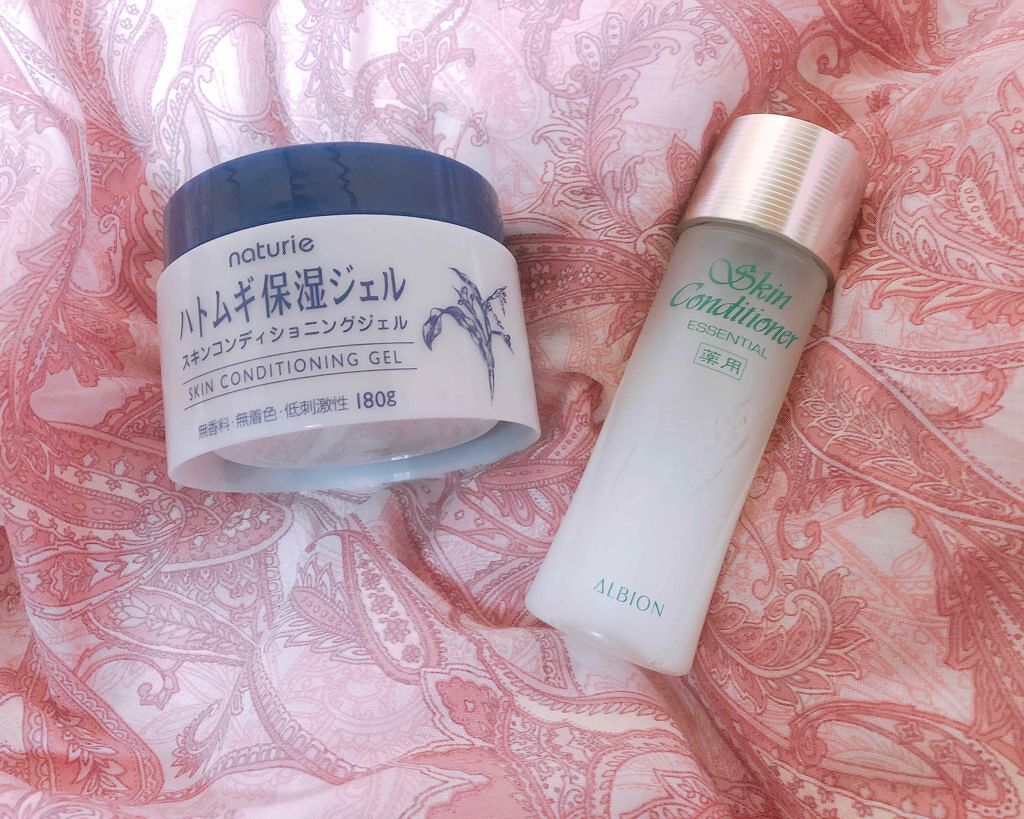 アルビオン 薬用スキンコンディショナー エッセンシャル Albionを使った口コミ ハトムギジェルこの組み合わせにしてか By トンポム Lips