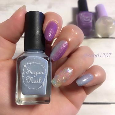 シュガーネイル 爪化粧料 Tmを使った口コミ 100均ネイルであじさいネイル セルフネ By Saori アトピー肌 30代後半 Lips