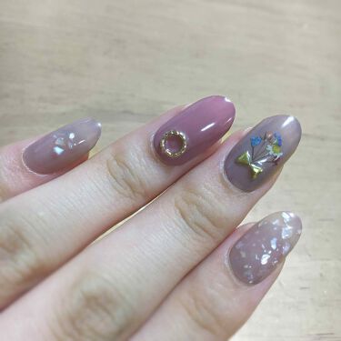 しずくネイルシール キャンドゥを使った口コミ 全部百均なのに押し花ネイルが しかも By Ria 10キロ達成 代前半 Lips