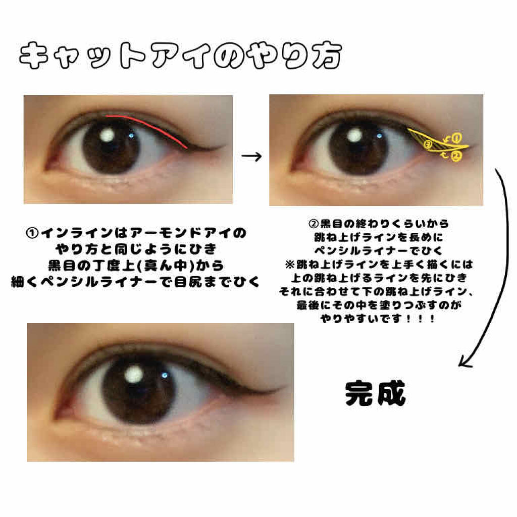 point:目尻にはね上げラインを描く