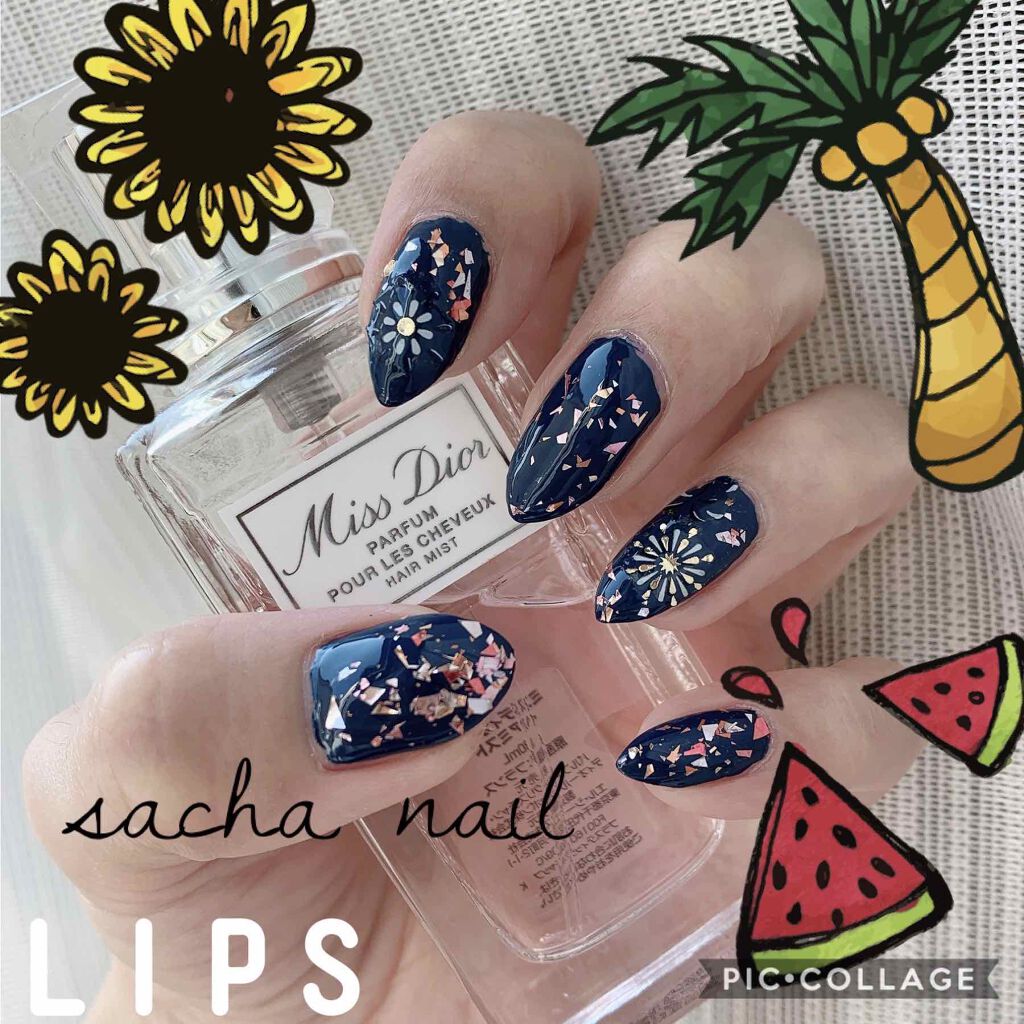 カラフルネイルズ キャンメイクを使った口コミ 夏ネイル第3弾 花火ネイル 2 By Sacha 混合肌 Lips