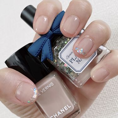 ヴェルニ ロング トゥニュ Chanelを使った口コミ ベージュ ラメフレンチ Chanel B By アン 普通肌 30代後半 Lips