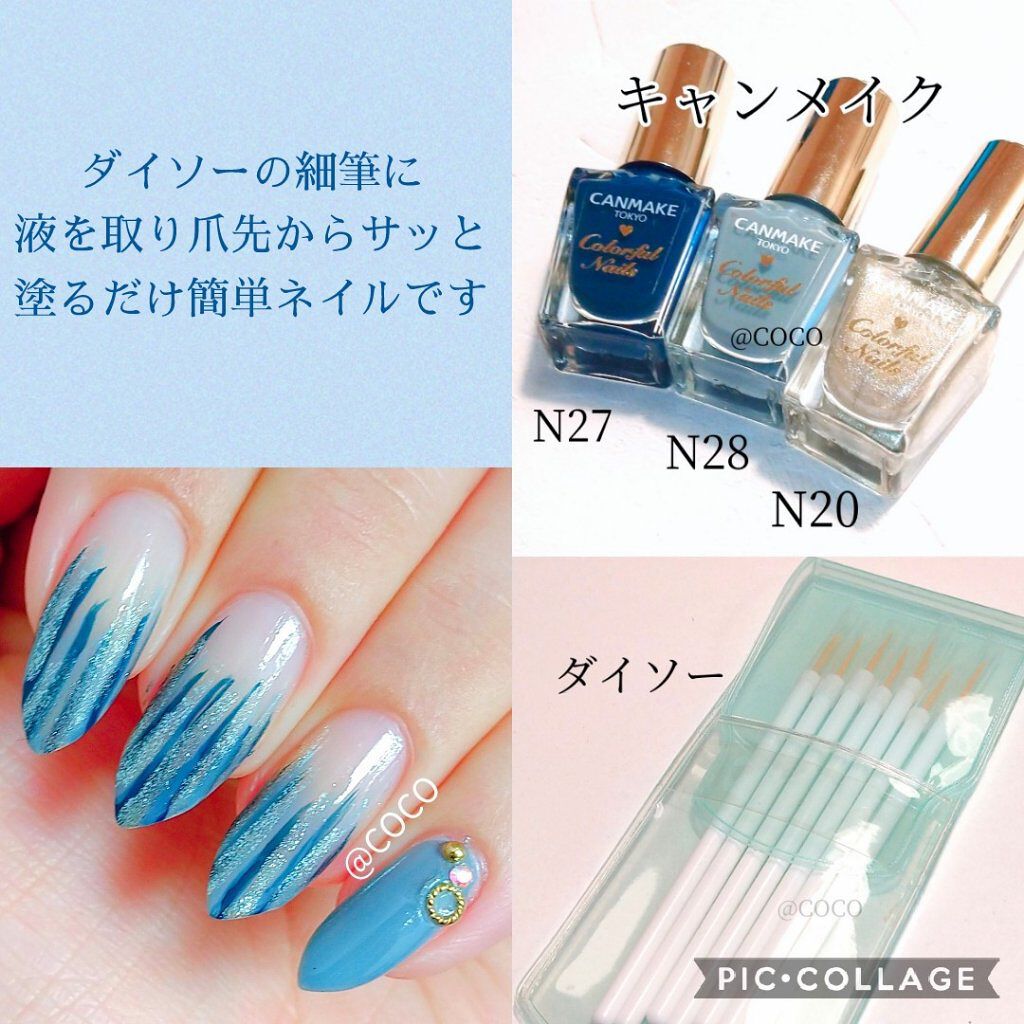 カラフルネイルズ キャンメイクを使った口コミ キャンメイクde夏ネイル簡単だけど少しア By Coco Lips