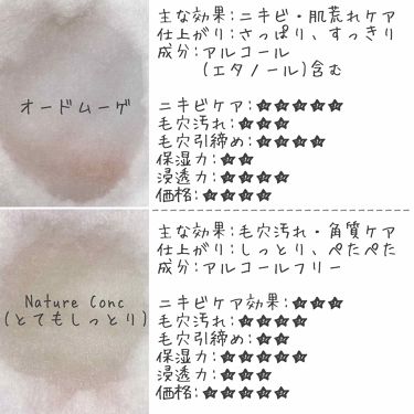 あなたはどっち派 オードムーゲ Vs ネイチャーコンク 化粧水を徹底比較 プチプラ 比較 小 By わたしの記録 混合肌 代後半 Lips