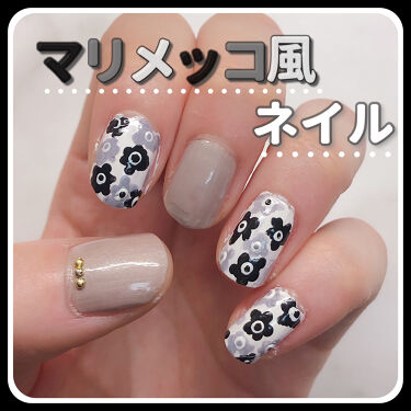 At濃密グラマラスネイルエナメル Art Collectionを使った口コミ モノクロマリメッコ風ネイル 使ったアイテ By Usa Usa 混合肌 代前半 Lips