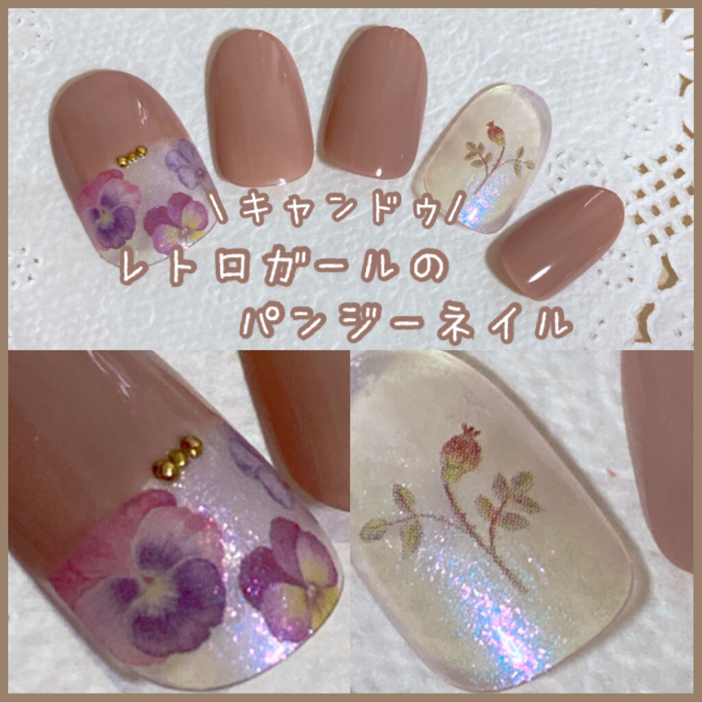 Ac ネイルエナメル M Ac Makeupを使った口コミ パンジーネイル ベージュカラーと青ラメ輝 By りーしゃん 混合肌 Lips