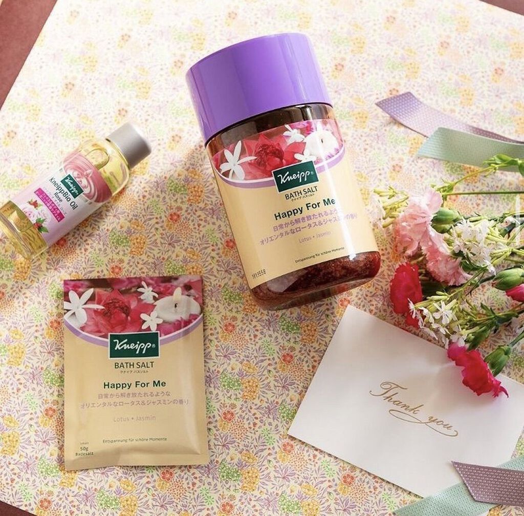 クナイプ バスソルト ハッピーフォーミー ロータス ジャスミンの香り クナイプの口コミ 画像は公式よりお借りしてます By くまたん 混合肌 30代前半 Lips
