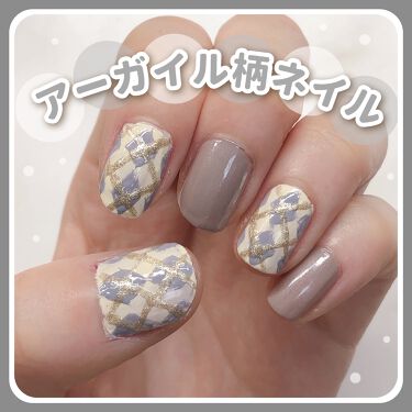 ネイルパティシエ スウィーツ スウィーツを使った口コミ 優しい色味のアーガイル柄ネイル 使った By Usa Usa 敏感肌 代前半 Lips