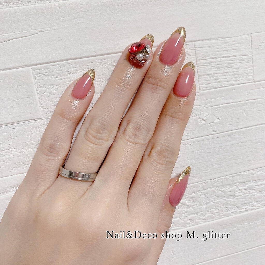 キャンジェルノンワイプクリア プリジェルを使った口コミ セルフネイル ガラスフレンチリベンジ By Mika M Glitter 混合肌 代後半 Lips