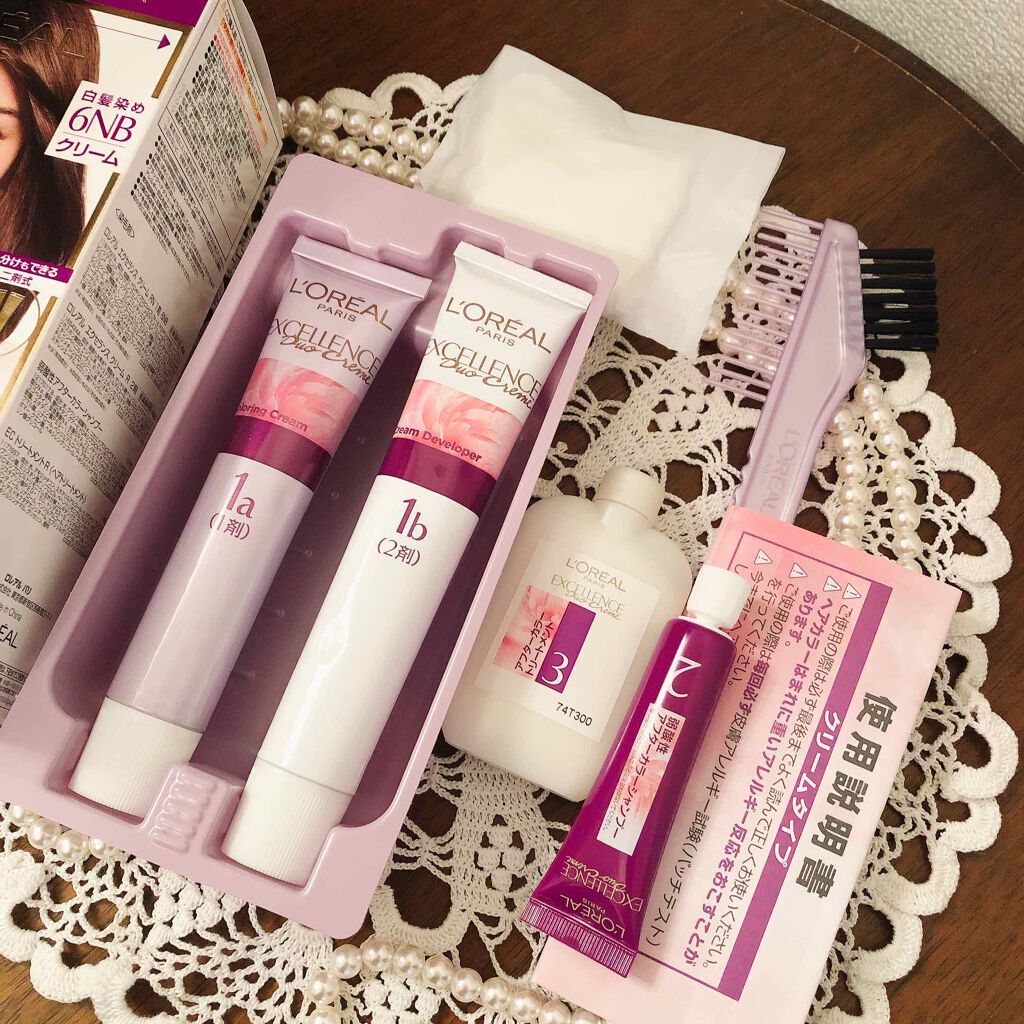 エクセランス ヘアカラー ロレアル パリの口コミ クリームタイプだから液だれしないのもいい By Kimi 普通肌 Lips