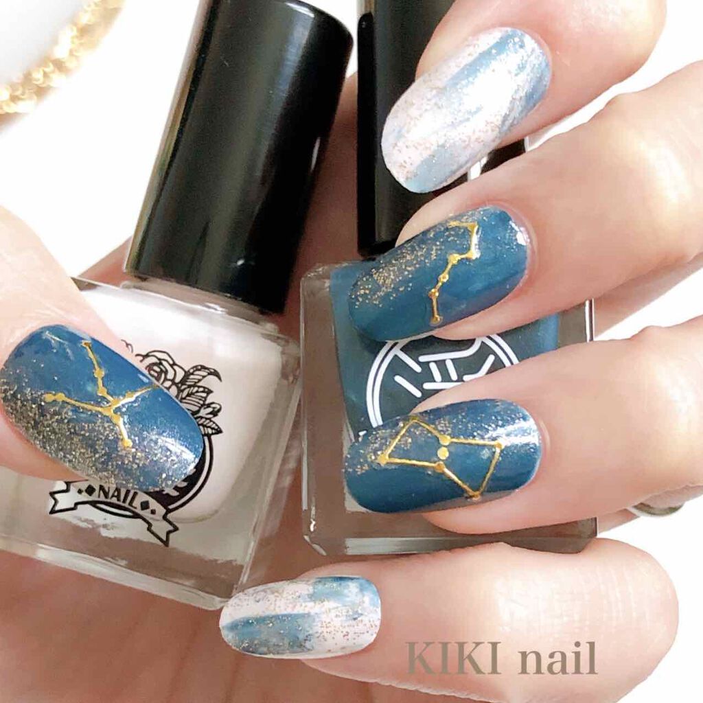 ワイヤー風ネイルアート キャンドゥを使った口コミ 星空ネイルキャンドゥで購入した浮世絵ネイル By Kiki 混合肌 Lips ワイヤー風ネイルアート キャンドゥを使った口コミ 星空ネイルキャンドゥで購入した浮世絵ネイル By Kiki 混合肌 Lips