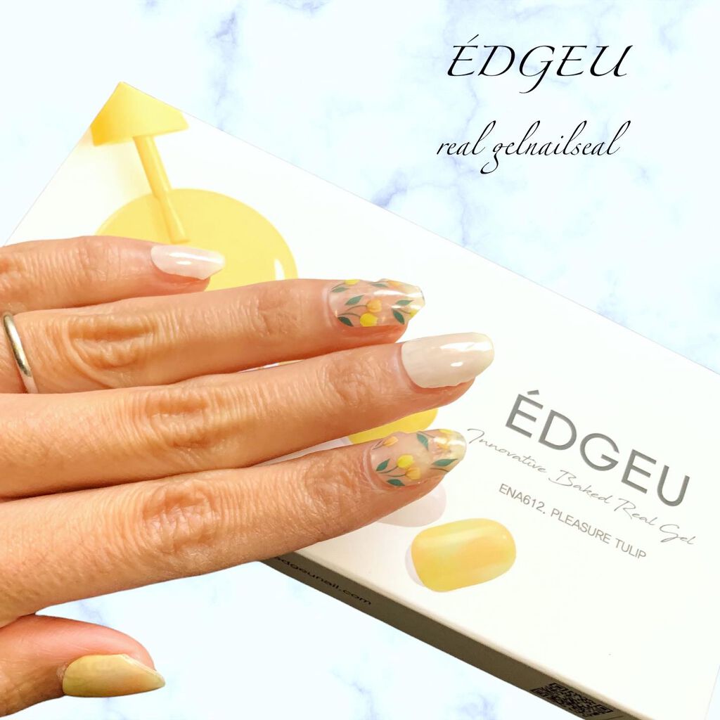 Edgeu ジェルネイルシール Edgeuの口コミ 貼って固める ジェルネイルedgeu By ママちゃん コスメ好き 乾燥肌 30代後半 Lips