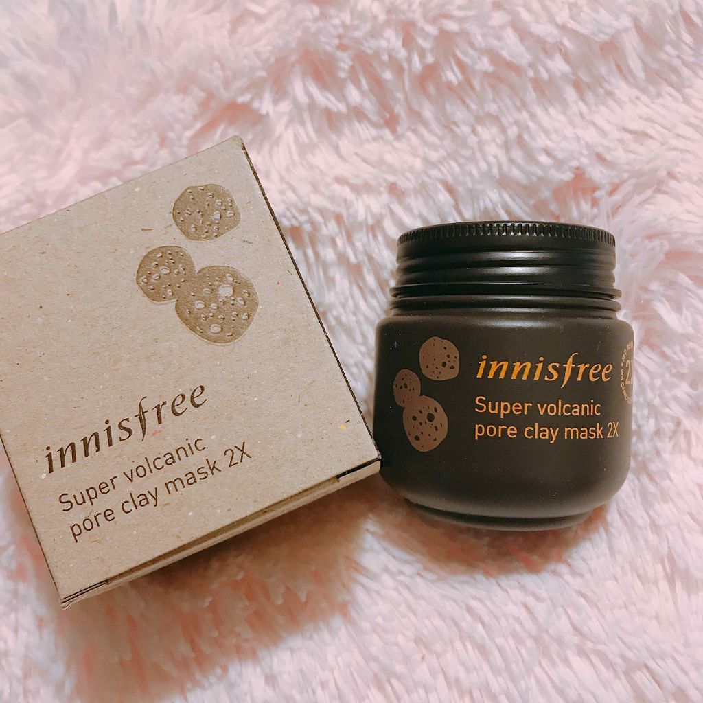 スーパーヴォルカニック ポアクレイマスク 2x Innisfreeの効果に関する口コミ 敏感肌におすすめの洗い流すパック マスク 毛穴レスのレフ板みた By 推しの為に頑張る女 敏感肌 Lips