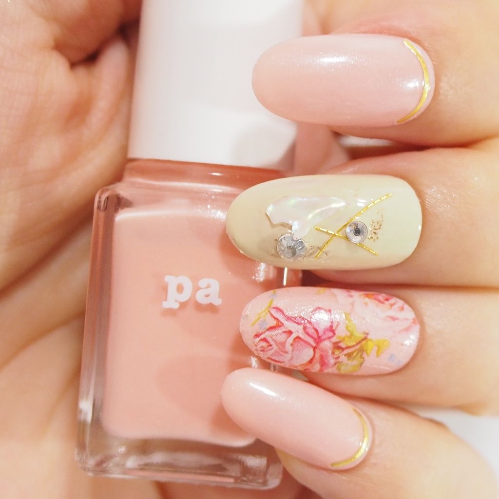 Pa ネイルカラー Paを使った口コミ 成人式ネイル ピンクの振袖ver By Yuyu 300yen Nail Lips