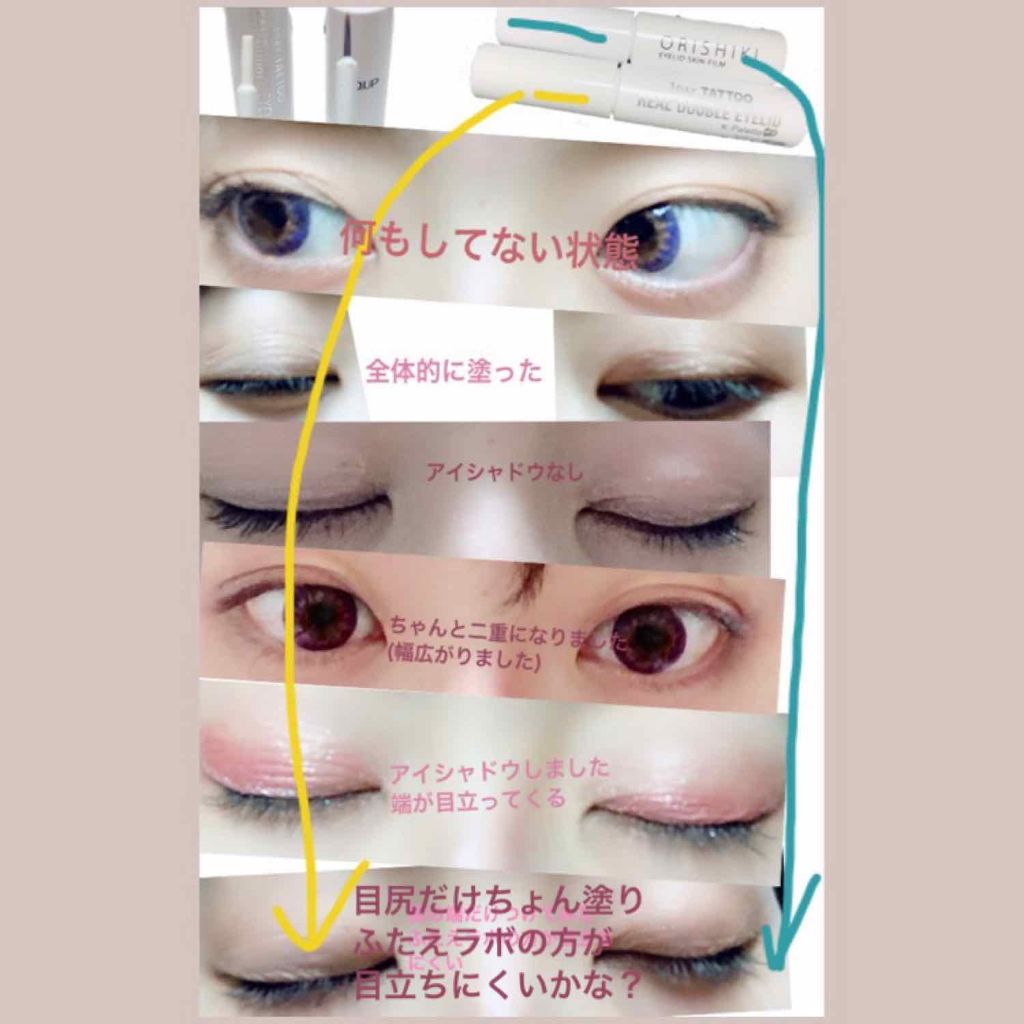 リアルダブルアイリッド K Paletteを使った口コミ 1daytatto K パレット ふたえラ By Lips