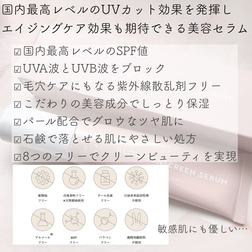 Glow Sunscree Serum Her Lip Toの口コミ エイジングケア効果も こじはるプロデュ By くつばと 普通肌 30代後半 Lips
