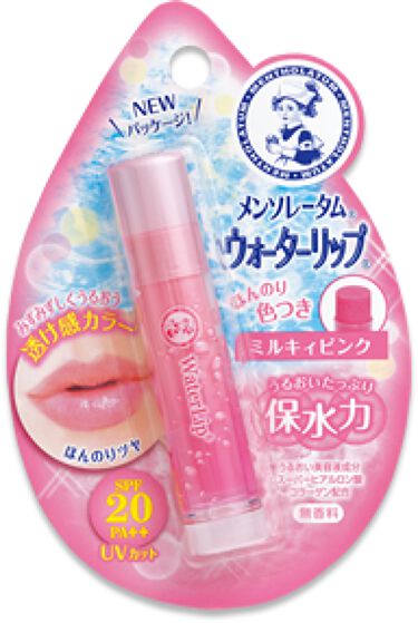 ウォーターリップ ほんのり色つき ミルキィピンク メンソレータム Mentholatum Lips