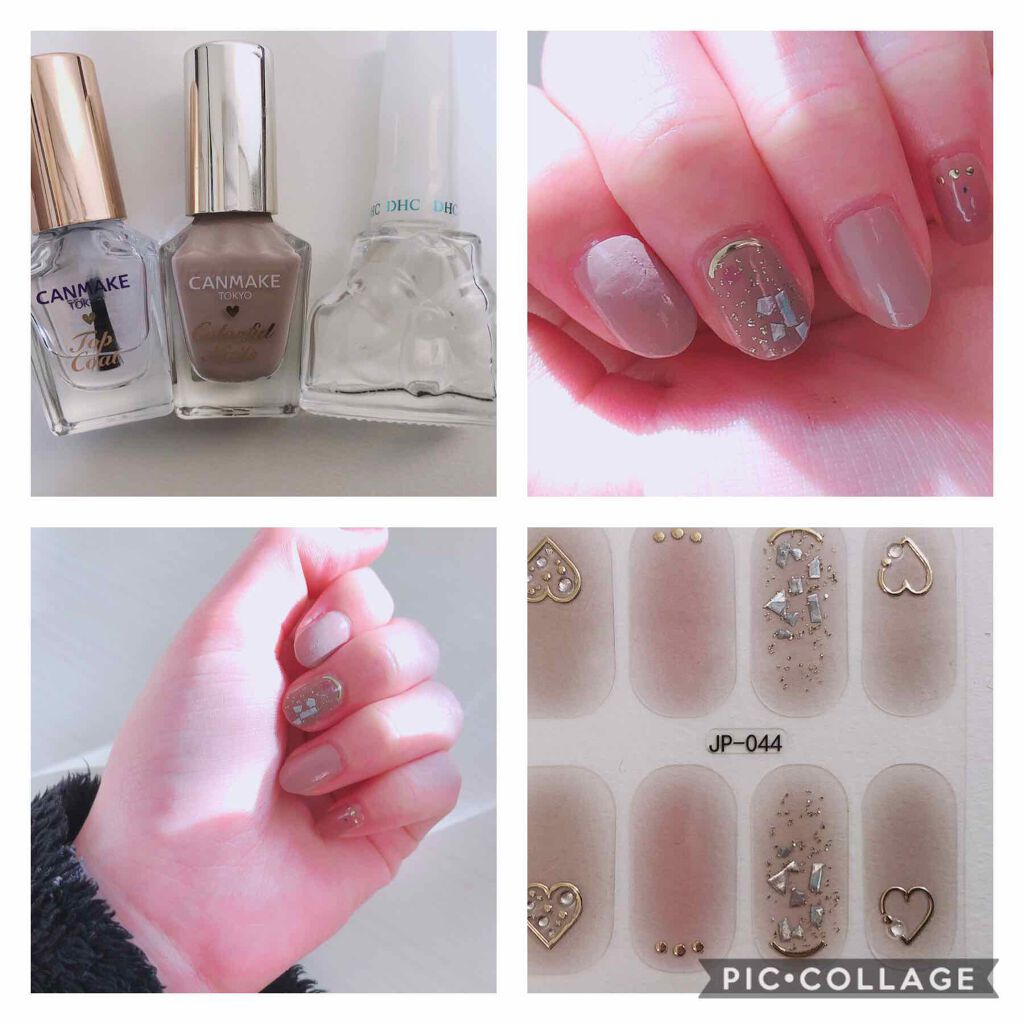 スピーディ ベース トップコート Dhcを使った口コミ Qoo10ネイルシール第3弾 Jp004 By Viana 10代後半 Lips