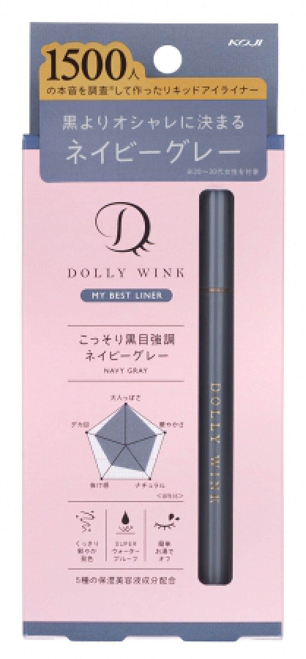 マイベストライナー ネイビーグレー ドーリーウインク Dolly Wink Lips