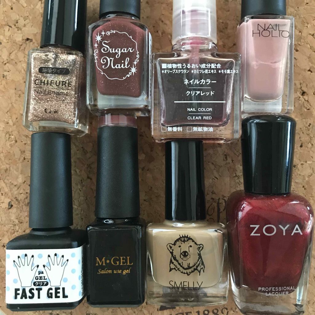 ネイルカラー 無印良品を使った口コミ べっこうネイルを赤系のカラーで入れた秋ネイ By こっこ Lips