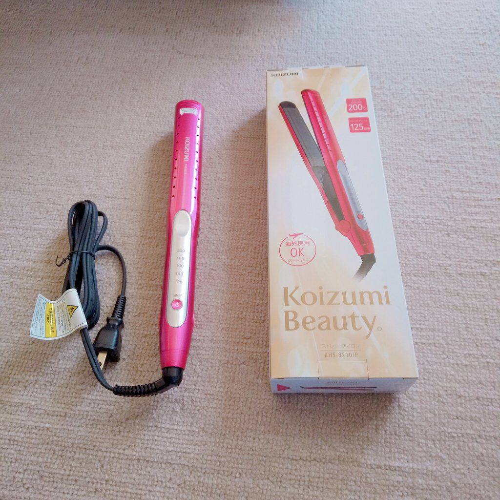 予約特典 コイズミ Khs 10 P ピンク 海外対応 ロングプレート ストレート ヘアアイロン レディースヘアケア Aliuminium Lt