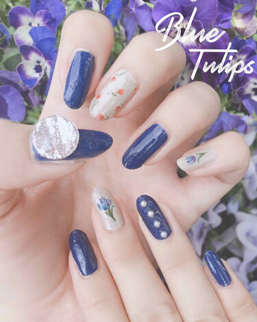 ウィンマックス ネイルスパークス Daisoを使った口コミ 爪先を清楚に彩る Bluetuli By Liii 代前半 Lips