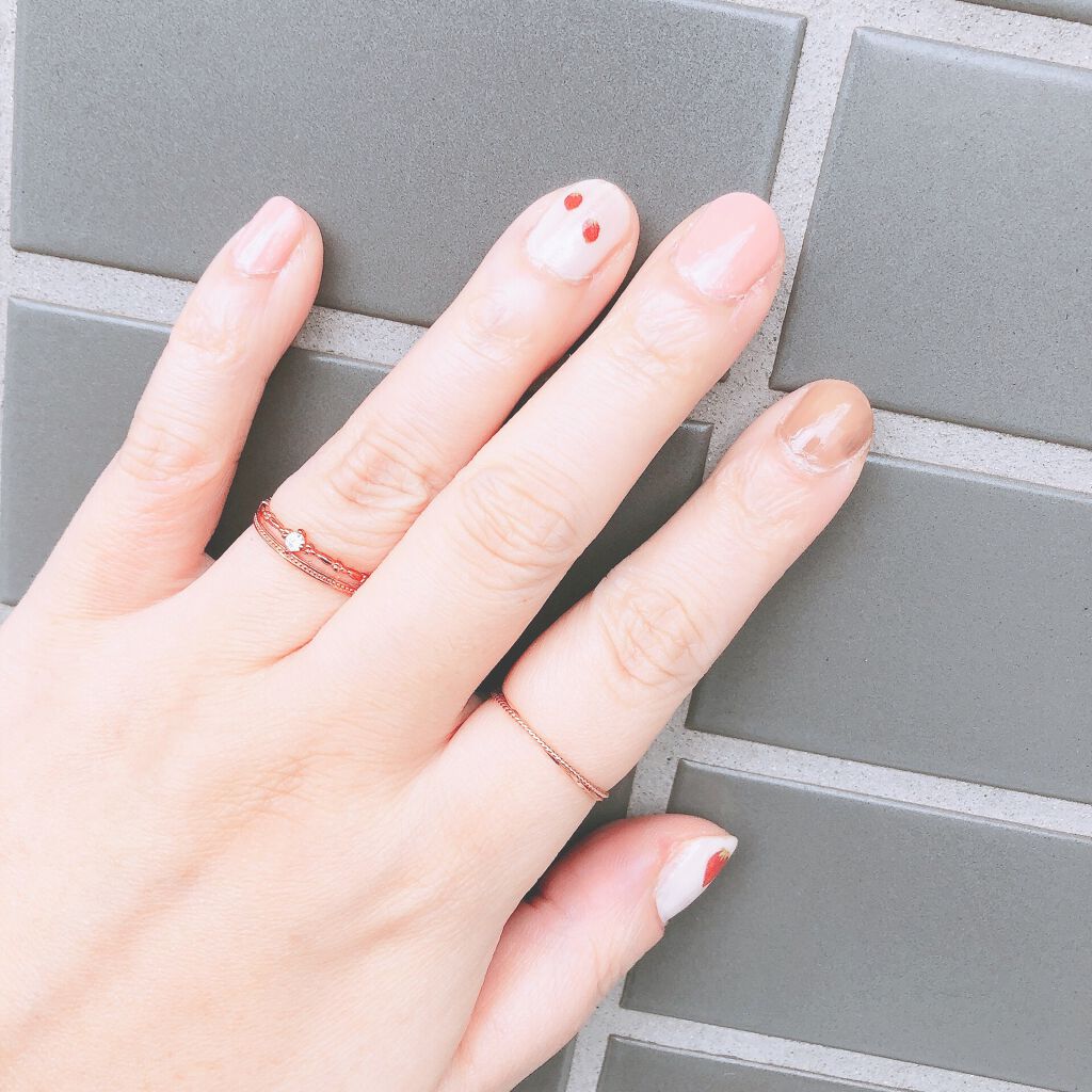 オールインワン クイックジェルエナメル Dhcを使った口コミ 一足先にバレンタインネイルを塗りました By さかい 普通肌 40代後半 Lips