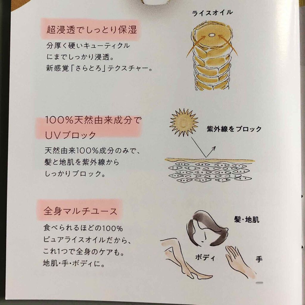 和の実 さらとろライスオイル Hair Recipeの使い方を徹底解説 太い髪の毛にも超浸透 ヘアレシピ和の実 By 𝕊ℍ𝕀𝕆ℝ𝕀 混合肌 代後半 Lips