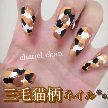 サンリオネイル Daisoを使った口コミ 三毛猫柄ネイル カンコレネイルカラー U By Hati 混合肌 Lips