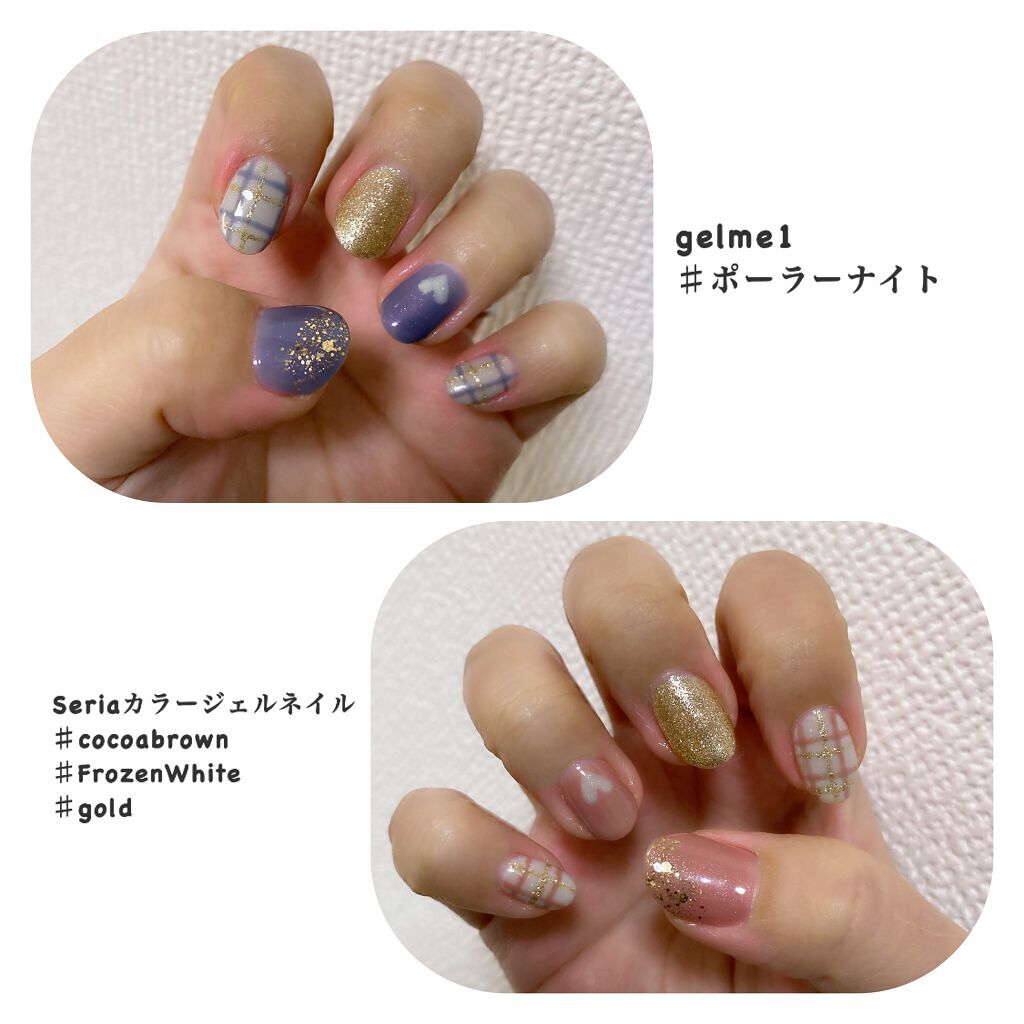 ジェルネイル ジェルミーワンを使った口コミ チェック柄セルフネイル 今回も爪楊枝でチェ By ももママ 普通肌 代後半 Lips