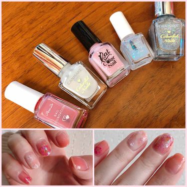 カラフルネイルズ キャンメイクを使った口コミ 桜ネイル またまた桜ネイル 皆さまの桜 By 菜の花 混合肌 代後半 Lips