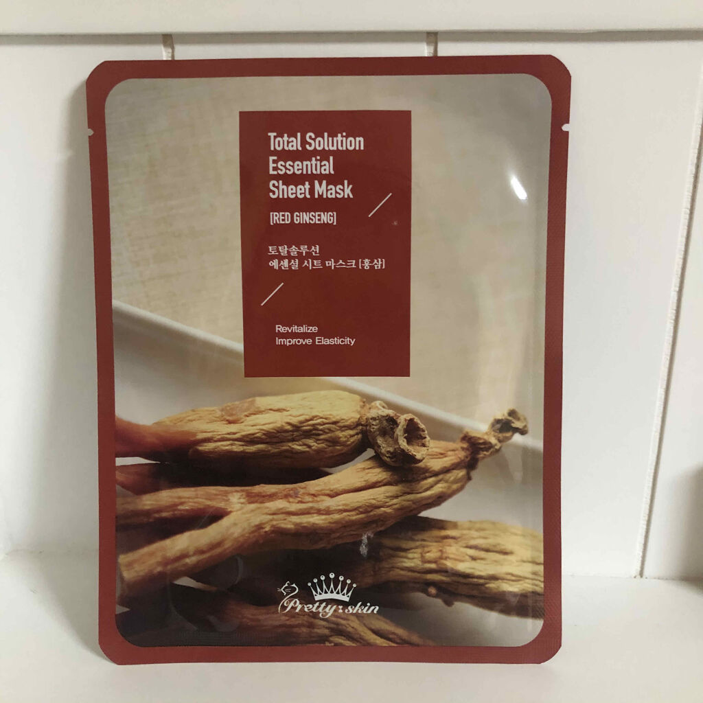 Total Solution Essential Sheet Mask Pretty Skinの口コミ プリティスキンの高麗人参のパックです この By Anna 乾燥肌 代後半 Lips