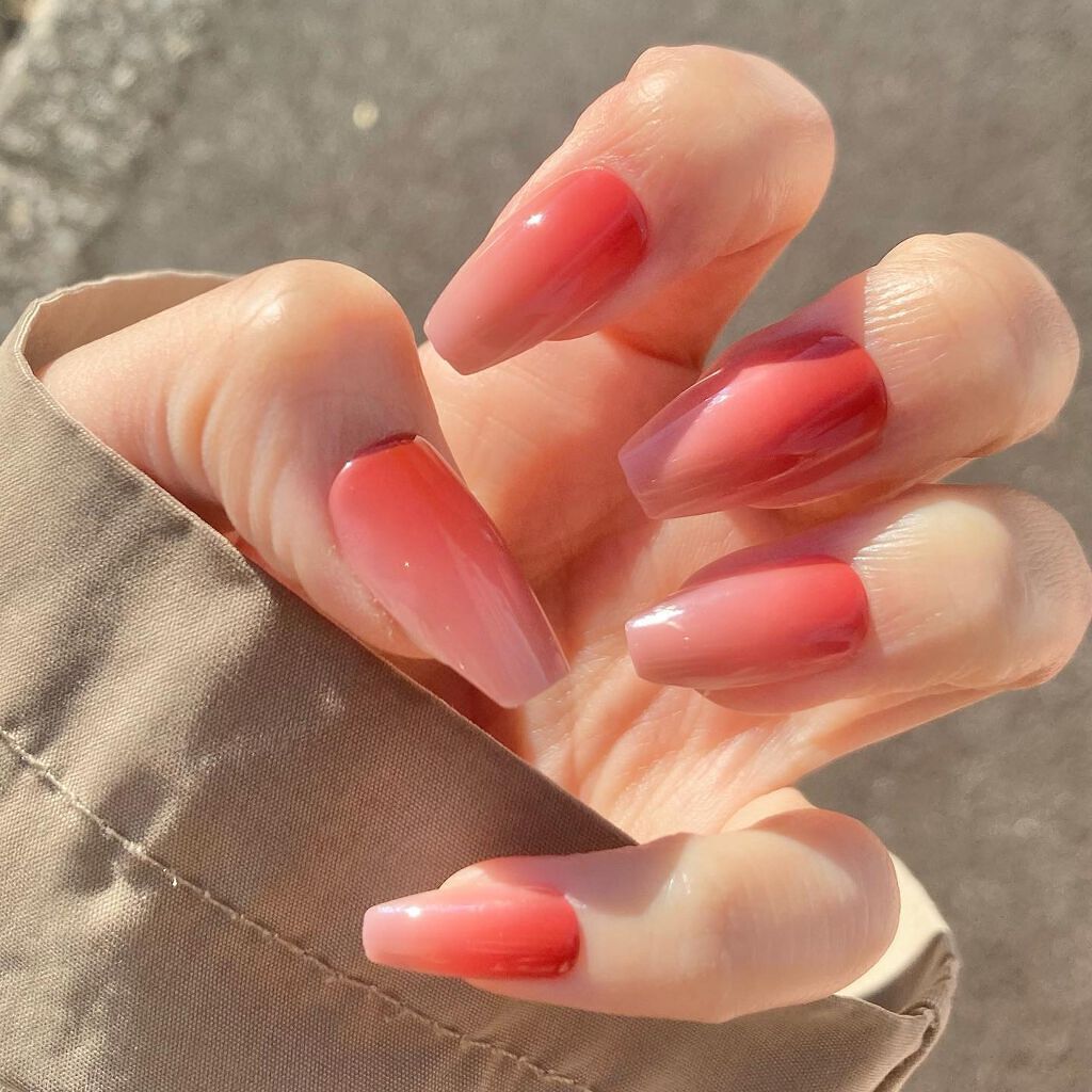 ネイルチップ Finger Suitの口コミ 大人っぽいピンクグラデ 引き続きfinge By ぽだ 普通肌 代前半 Lips