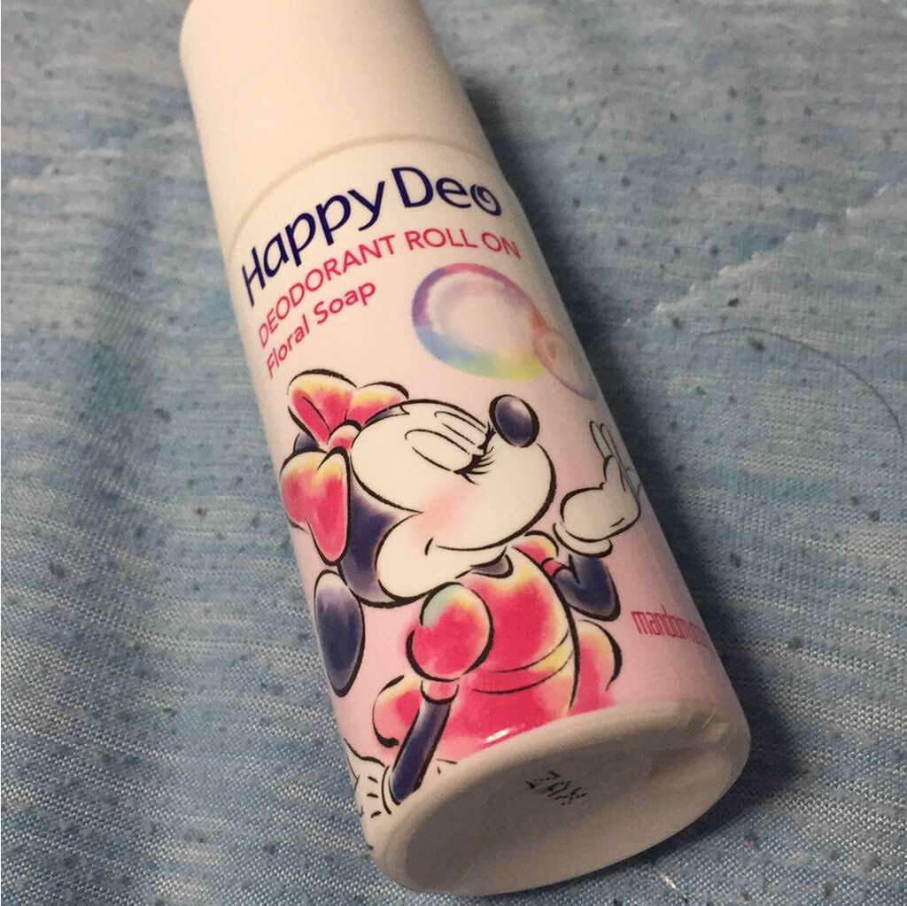 ハッピーデオ デオドラントロールオン 花せっけん マンダムの口コミ ディズニーコラボをしており即購入 匂い By のの Lips