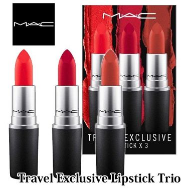 mac travel exclusive lipstick x 3