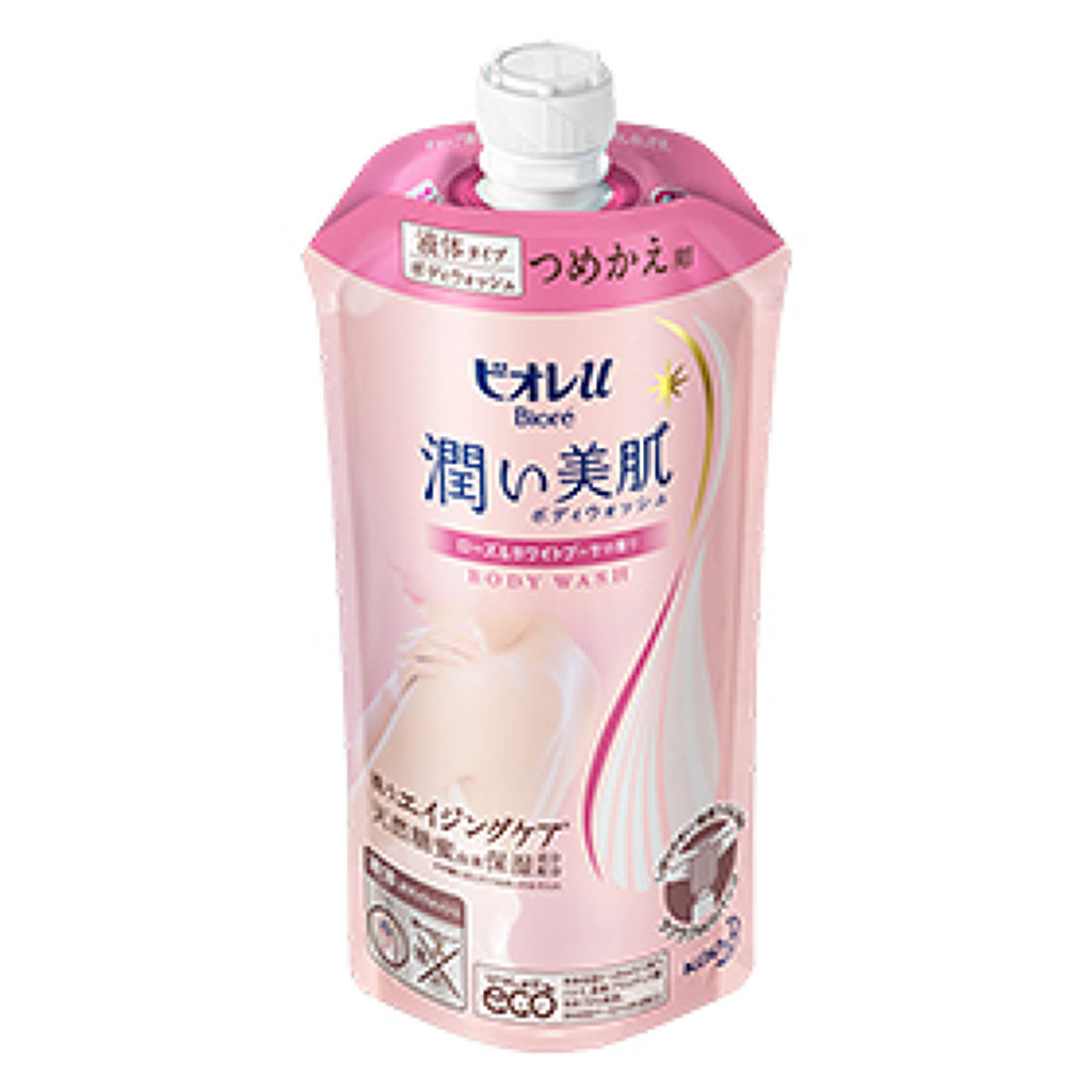 潤い美肌ボディウォッシュ ローズ&ホワイトブーケの香り つめかえ用 340ml